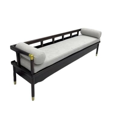 Imagem de Banco para entrada de cabeceira banco de cabeceira novo estilo chinês madeira maciça quarto luz luxo sapato banco longo sofá sofá sofá (grande)