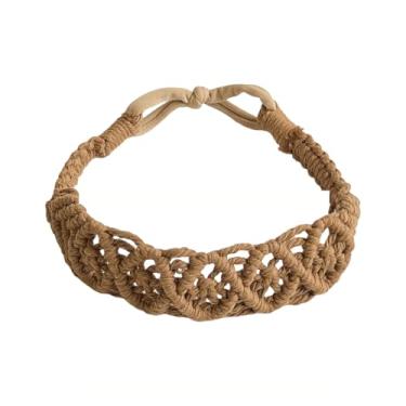 Imagem de Bandanas trançadas femininas modernas e elásticas florais tecidas à mão