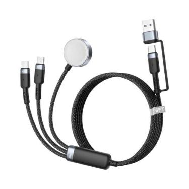 Imagem de Cabo De Carregamento Rápido Multi 3 Em 2 USB C PD60W Para Apple Watch 