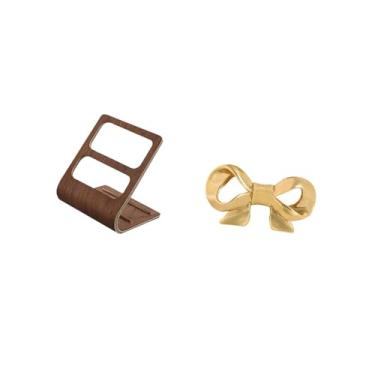 Imagem de Fenteer Organizador de Controle Remoto de TV para Mesa com Puxador de Laço em Latão, Ideal para Escritório, Cozinha, Hotel, Armário, Cômoda E Banheiro. Perfei