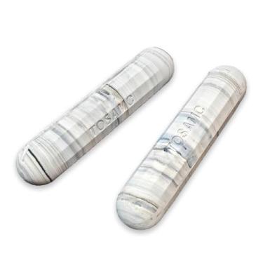 Imagem de TOSAMC Conjunto de 2 pesos para halteres de 1,3 kg para mulheres em casa, cinza mármore, pequenas barras de peso para halteres para mulheres, halteres de 1,3 kg, equipamentos de pilates para