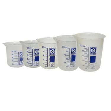 Imagem de 5 Copo Bequer polipropileno Becker plástico Autoclavavel 50 a 1000ml -