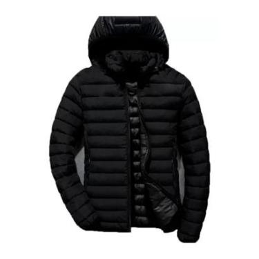 Imagem de Jaqueta Puffer Nylon Masculino com Bolsos e Capuz-Masculino
