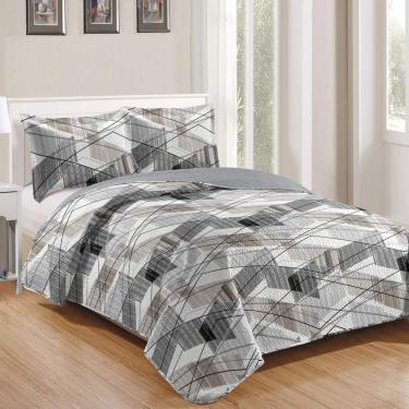 Imagem de Kit Cobre Leito Casal + 2 Porta-travesseiros Patchwork Gales - 3