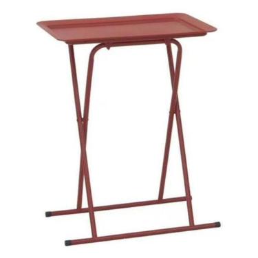 Imagem de Mesa Bandeja Dobravel Vermelho Pratico E Compacto