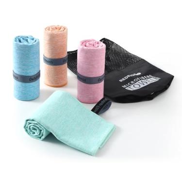 Imagem de Toalhas refrescantes para pescoço e rosto – pacote com 4 toalhas de ginástica de microfibra, 99 x 28 cm, toalhas absorventes de microfibra para esportes, ioga, toalhas de ginástica super macias e de