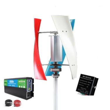 Imagem de 12v,HYZHANHONG Turbina Eólica Vertical de Baixo Ruído 12000W, 24V 48V220V Magnética Portátil com Levitração, Gerador Eólico Vertical para Casa ou Navio (Com Inversor de 3000W)