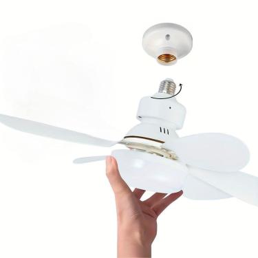 Imagem de Ventilador Teto Bivolt Controle Lâmpada 6 Pás E Silencioso
