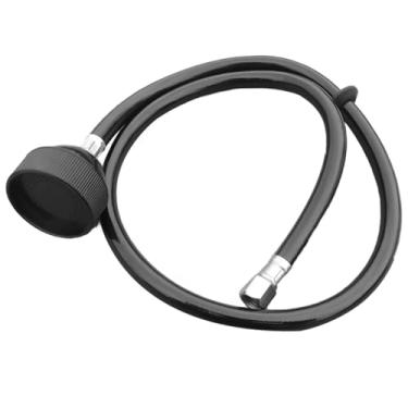 Imagem de Mangueira e pulverizador de xampu de 122 cm para pias de salão, conector de latão, pulverizador de borracha preta, ideal para barbearias, salões de cabeleireiro, spas