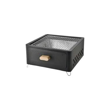 Imagem de Grelhador A CarvãO PortáTil, Leve E Resistente – Ideal Para Acampamentos E Churrascos Ao Ar Livre.(preto)