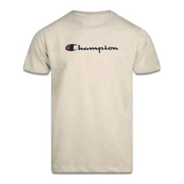 Imagem de Camiseta Champion Malhão Mc Logo Embroidery Bege-Masculino