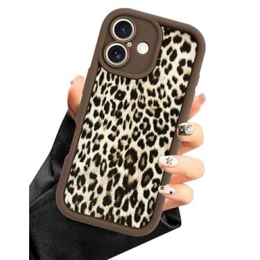 Imagem de Aitipy Capa de telefone Cheetah para iPhone 16, linda capa de telefone com estampa de leopardo branco, capa protetora de silicone macio fina à prova de choque para mulheres e meninas