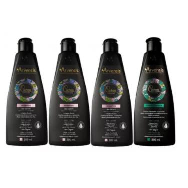 Imagem de Kit Cachos Arvensis 3 Shampoo 300ml + 1 Condicionador 300ml