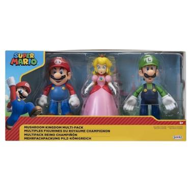 Imagem de Super Mario Nintendo Cogumelo Kingdom Diorama Boneco Pacote com 3