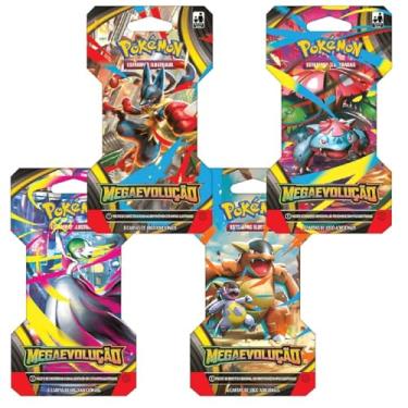 Imagem de Pokemon Blister Unitário Com 6 Cartas Megaevolução Original