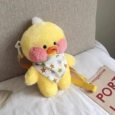 Imagem de Lalafanfan Pato de Pelúcia Amarelo 30cm, Brinquedo de Pelúcia, Pato de Pelúcia Kawaii (Bolsinha (amarela))