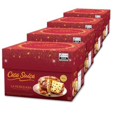 Imagem de Panettone Casa Suíça La Veneziana Kit 4 unidades 500