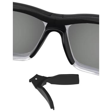 Imagem de Well-aimed Almofadas de nariz de substituição compatíveis com óculos OnGuard OG225S (57 mm), peça de nariz de borracha macia confortável, fácil de instalar - 1 peça preta