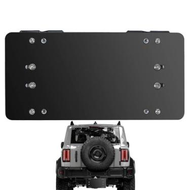 Imagem de Suporte para placa de veículo, moldura de carro de guincho, acessório de carro resistente a arranhões para caminhão, trailer, automotivo, off-road, veículo