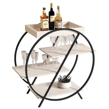 Imagem de Adega Jb 4009 Luxo Off White Pe Preto - Moveis Jb