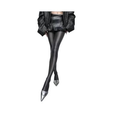 Imagem de Meia Calça Feminina De Cintura Alta Slim Fit Super Elástica Casual Par