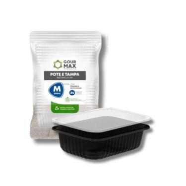 Imagem de Kit 24 Potes Retangulares 500ml com Tampa | Linha Freezer e Micro-ondas | BPA Free | Plástico Resistente | Reutilizável e Reciclável