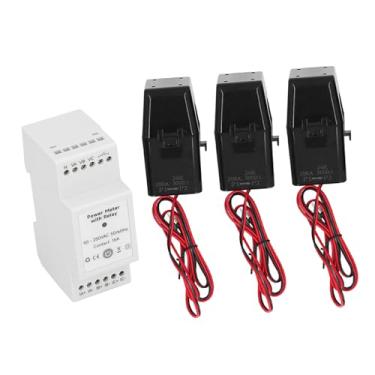 Imagem de Hyuduo Medidor de Energia WiFi Monitor de Energia Inteligente Com 3 Braçadeiras CT 200A Medidor de KWh Trifásico de 4 Fios para Sistemas Solares Fotovoltaicos Monitoramento Em Tempo Real Via
