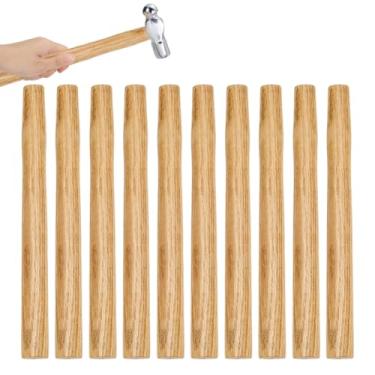 Imagem de PH PandaHall 10 peças de alça de martelo de 35,5 cm de substituição de alça de martelo de madeira multifuncional para martelos, ferramenta de machado de machado, projetos faça você mesmo, presentes