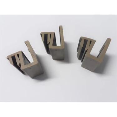 Imagem de KIT 2 GUIA DESLIZANTE CHAMPANHE PARA BOX OU PORTA DE VIDRO TEMPERADO