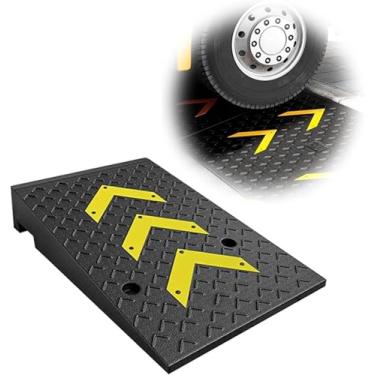 Imagem de MOMOBC Rampas de freio Rampas de limiar portáteis Tapete de degrau resistente para carros, cadeiras de rodas, motos, motocicletas (50 x 100 x 14 cm) (50 x 100 x 14 cm)