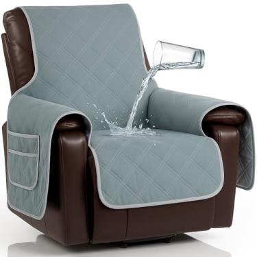 Imagem de Sures Capas de cadeira reclináveis à prova d'água – Capa para poltrona para meninos preguiçosos, fique no lugar para animais de estimação – cobertura de assento para sofá reclinável elétrico com