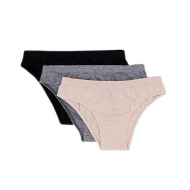 Imagem de Kit Com 3 Calcinhas Biquini Microfibra Sem Costura Trifil, M, Mescla61