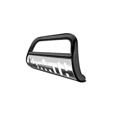 Imagem de Black Horse Off Road CBBS-FOC2005SP Black Bull Bar com placa de aço inoxidável compatível com Ford Explorer/Mercury Mountaineer 2006-2010 e Ford Explorer Sport Trac 2007-2010