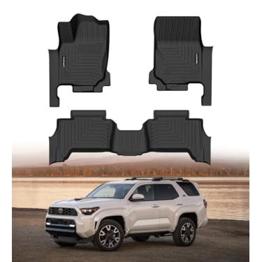 Imagem de Tapetes de chão para Toyota 4Runner 2026 2025 5 assentos (não para híbrido/EV) para todos os climas, borracha TPE para Toyota 4-Runner 2025 2026, conjunto completo antiderrapante, acessórios para