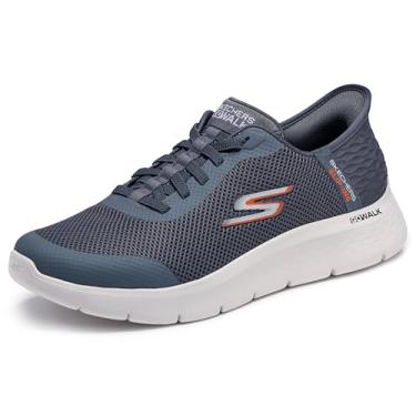 Imagem de Skechers Tênis masculino Go Walk Flex Hands Free Slip-ins, Cinza, 8.5 Narrow