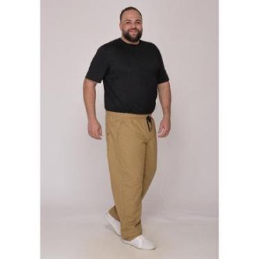 Imagem de Calça masculina em sarja Plus Size Caqui-Masculino