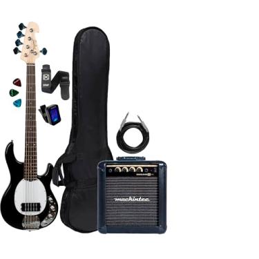 Imagem de Contrabaixo Tagima Tbm-5 5 Cordas Preto + Cubo Bx30