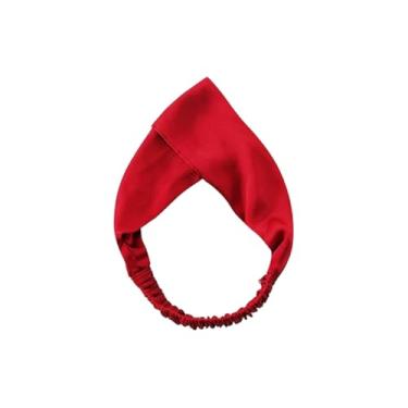 Imagem de ZIMASILK 100% seda de amoreira 19 mm elástico cabeça torcida acessório de cabelo turbante para mulheres, 1 Pack,Burgundy
