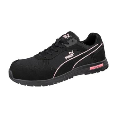 Imagem de PUMA Safety Tênis feminino de trabalho frontal com bico composto, Preto, rosa, 36