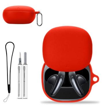 Imagem de Capa para Anker Soundcore Liberty Buds, capa protetora com kit de limpeza, capa protetora de silicone macio, acessórios para cordão e chaveiro, impermeável, à prova de poeira, à prova de choque