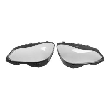 Imagem de 1 par de tampa da lente do farol, abajur transparente compatível com benz e-class w212 e200 e260 e280 e300 e350 2014-2015