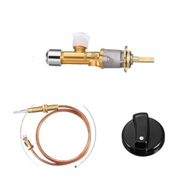 Imagem de Kit de válvula de controle de segurança para lareira GLP a gás de baixa pressão 1 peça de substituição de termopar aquecedor a gás 5/8-18UNF