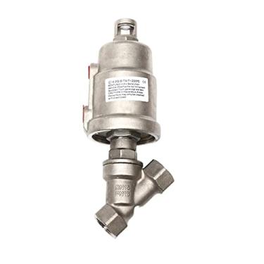 Imagem de Resiste a extremos de alta pressão e temperatura de 1/5.1 cm 3/10.2 cm 2.5 cm válvula de assento de ângulo rosqueado pneumática de aço inoxidável tipo Y válvula de assento de ângulo rosqueado a vapor