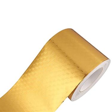 Imagem de Faixa de borda de parede autoadesiva de 5 m, decoração de borda de parede, painéis de parede de PVC destacam e colam borda de teto moldura de porta linha de cintura decoração interior (cor: xadrez