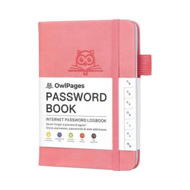 Imagem de Caderno De Senhas De Tamanho Pocket Com Capa Dura E Abas Alfabéticas, 