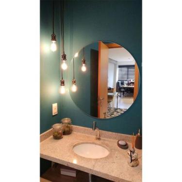 Imagem de Espelho Grande Decorativo de Parede Redondo Pintrest Para Banheiro Sal