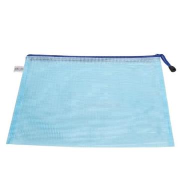 Imagem de aqxreight 10 Peças Saco de Malha Com Zíper Pasta de Arquivo A4 Pvc Pacote de Informações Transparente Organizador de Documentos Tempo Azul Claro o a e Força do Corpo Material Qualidade Pvc Estável