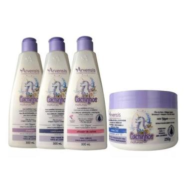 Imagem de Kit Arvensis Cachinhos Shampoo Cond Ativ Ondulado Creme 2X1