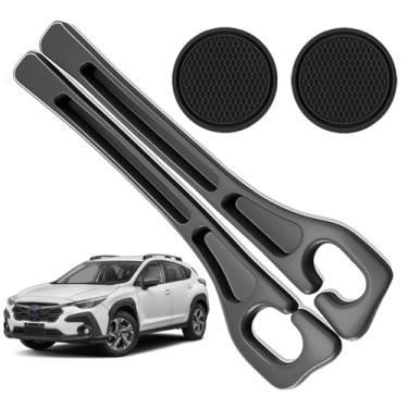 Imagem de POSPICE Organizador de enchimento de lacunas de assento de carro compatível com acessórios Subaru Crosstrek Bloqueador de plugue de lacuna de assento com slot de armazenamento antiderrapante