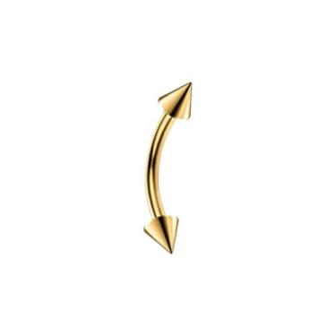 Imagem de Piercing Aço Cirurgico DouradoSobrancelha Tragus Spikes Rook - Oremte